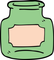 Cartoon-Doodle leeres Glas png