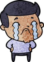 hombre de dibujos animados llorando png