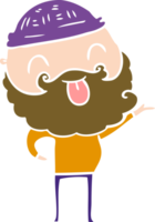 homme avec barbe qui tire la langue png