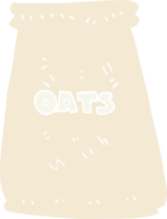 flat color illustration of bag of oats png