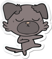 sticker of a cute cartoon dog png