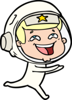 astronauta rindo dos desenhos animados png