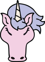 hand drawn quirky cartoon unicorn png