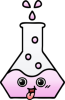 gradient shaded cartoon of a science beaker png