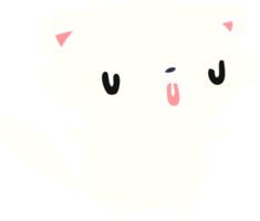 cartoon illustration of cute kawaii cat png