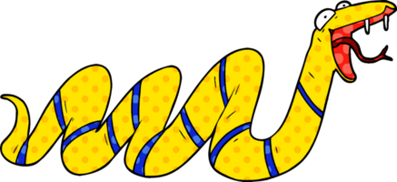 serpiente arrastrándose de dibujos animados png