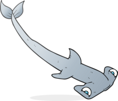 hand drawn cartoon hammerhead shark png