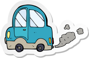 sticker of a cartoon car png