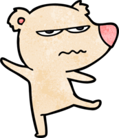 annoyed bear cartoon pointing png