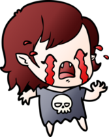 cartoon crying vampire girl png