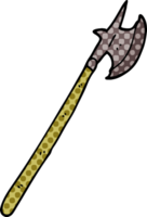 tecknad serie klotter medeltida halberd png