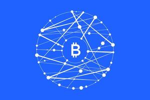 Logo for blockchain technology vector