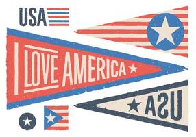 Set of design elements for Independence Day in USA. illustration. vector