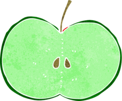 pomme en tranches de dessin animé png