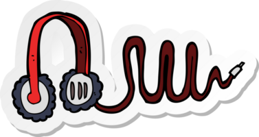 sticker of a cartoon headphones png