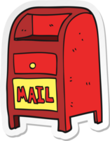 adesivo de uma caixa de correio de desenho animado png