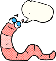 hand drawn comic book speech bubble cartoon worm png