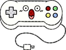 comic book style cartoon of a game controller png