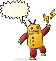 cartoon robot with speech bubble png