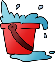 cartoon doodle water and bucket png