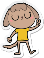 sticker of a cute cartoon dog png