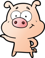 desenho de porco apontando png