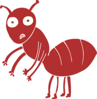 ilustración de color plano de hormiga png