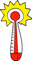 Cartoon-Doodle heißes Thermometer png