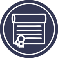 diploma certificaat circulaire icoon symbool png