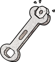 cartoon spanner turning nut png