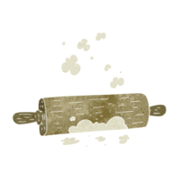 hand retro cartoon rolling pin png