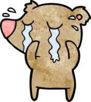 urso chorando de desenho animado png