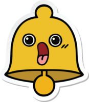 sticker of a cute cartoon bell png