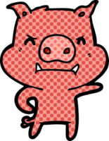 angry cartoon pig png