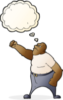 cartoon angry man with thought bubble png