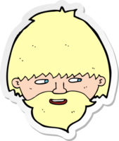 sticker van een cartoon bebaarde man png