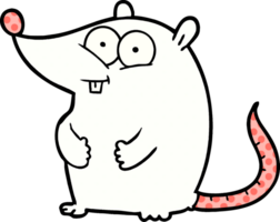 rato de laboratório branco feliz dos desenhos animados png