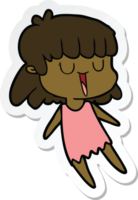 sticker of a cartoon woman png