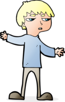 cartoon annoyed boy png