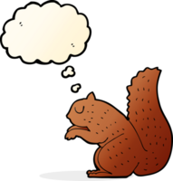 cartoon squirrel with thought bubble png