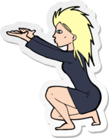 sticker of a cartoon womn casting spel png