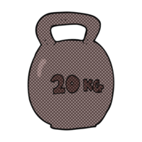 Hand gezeichnet Karikatur 20kg Kessel Glocke png