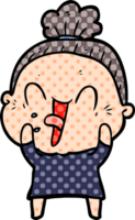 cartoon happy old woman png