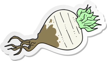 sticker of a cartoon turnip png