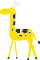 cartoon doodle walking giraffe png