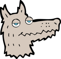 cabeça de lobo dos desenhos animados png