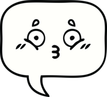 cute cartoon of a speech bubble png