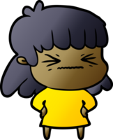 cartoon angry girl png