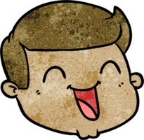 happy cartoon male face png