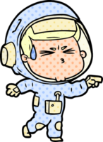 astronauta estressado dos desenhos animados png